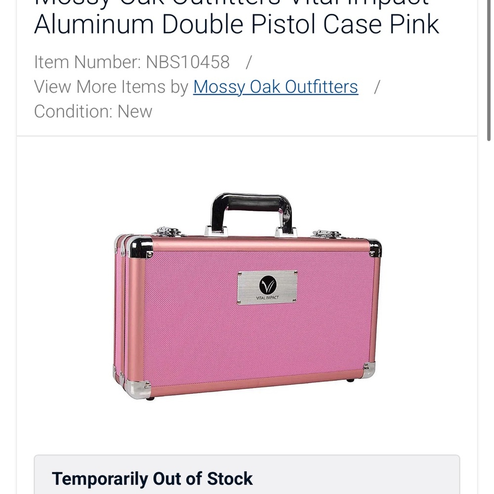 Pink Aluminum Double Pistol Case